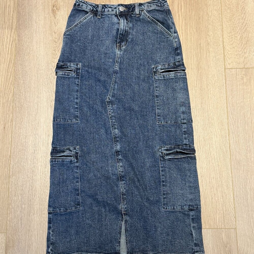 Udel Denim Cargo Midi Skirt | Gently Used
